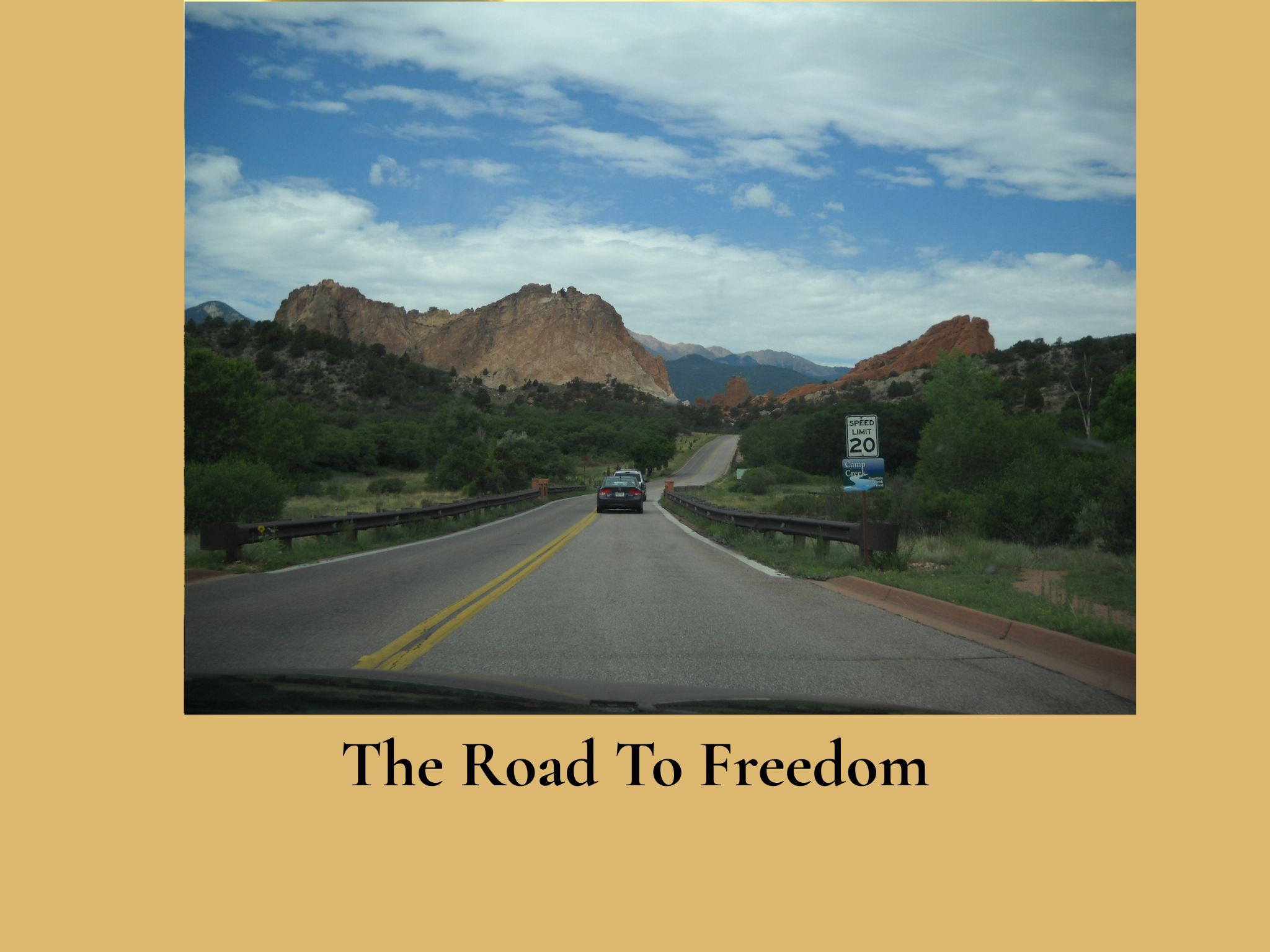 The Road to Freedom mountain road near Colorado Springs