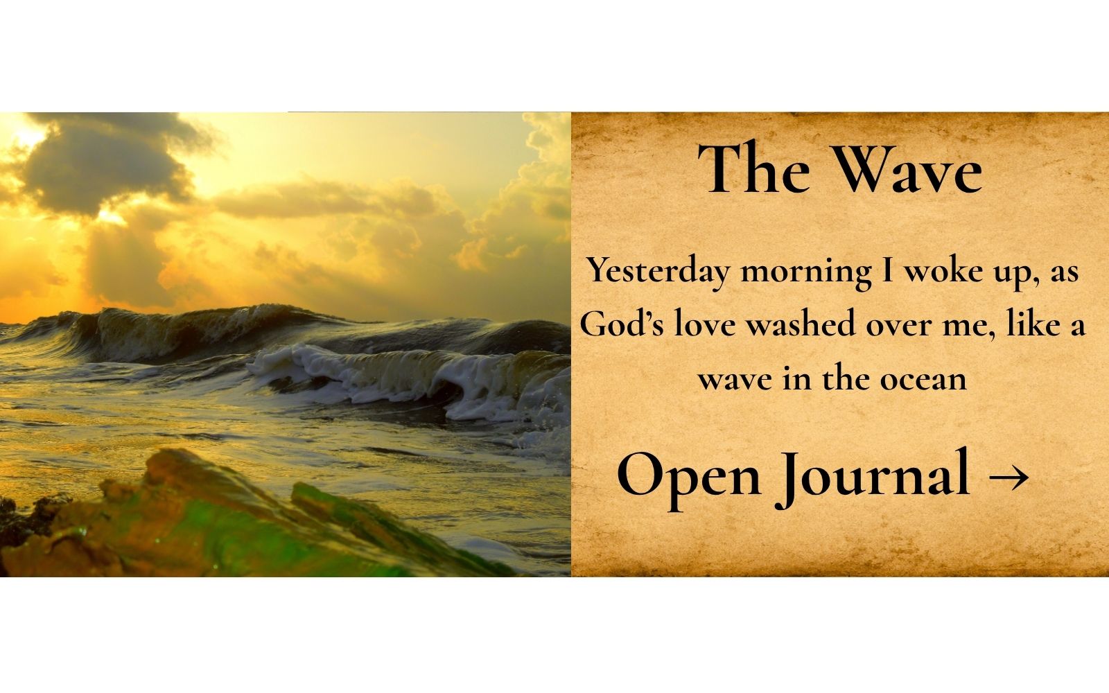 The Wave Christian story about experiencing the powerful love of Jesus